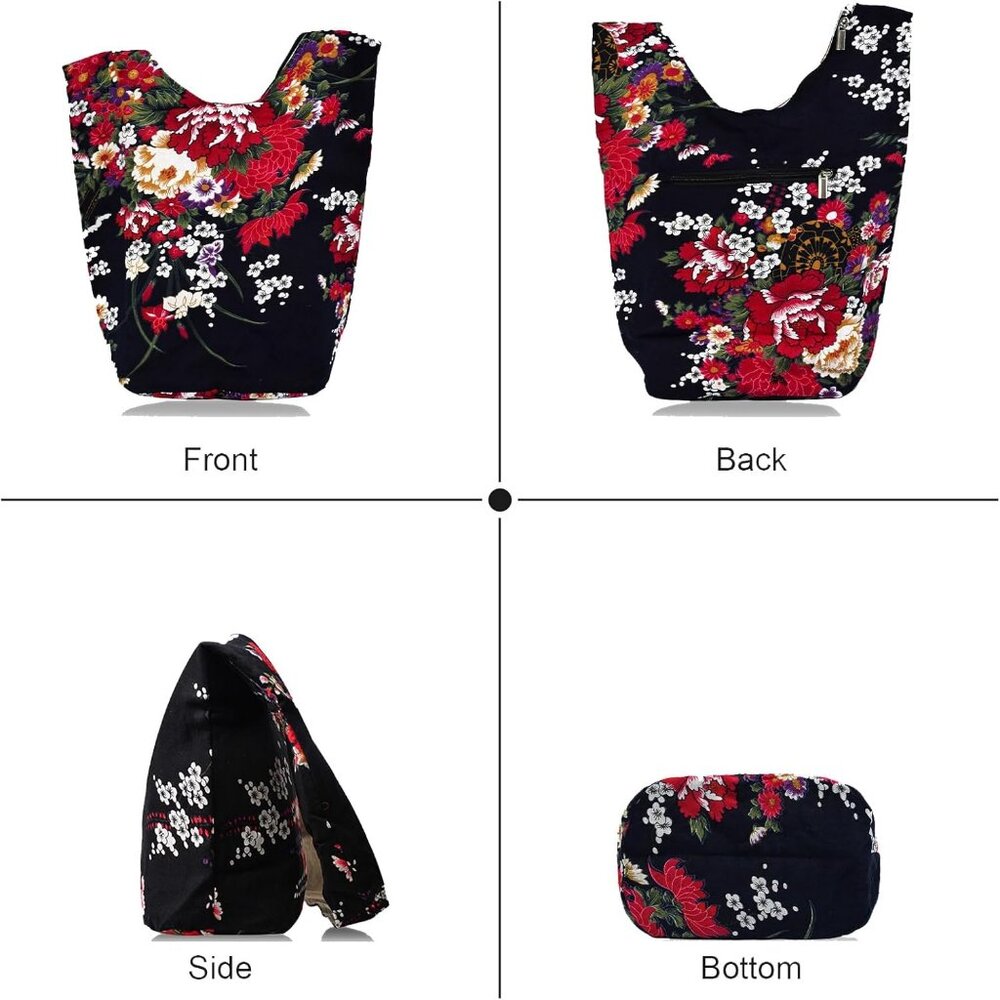 Women's Sling Crossbody Bags Large Shoulder Shopping Hobo Bag Handbag Top Zip Ba - Picture 3 of 8